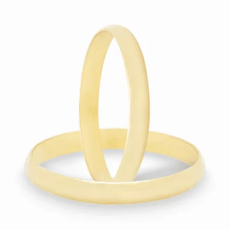 Aliança Banhada de Ouro 3MM