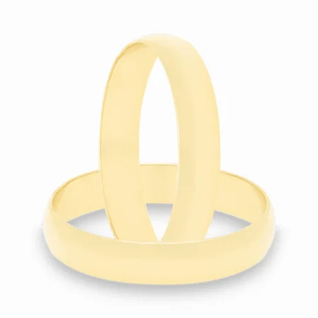 Aliança Banhada de Ouro 4MM
