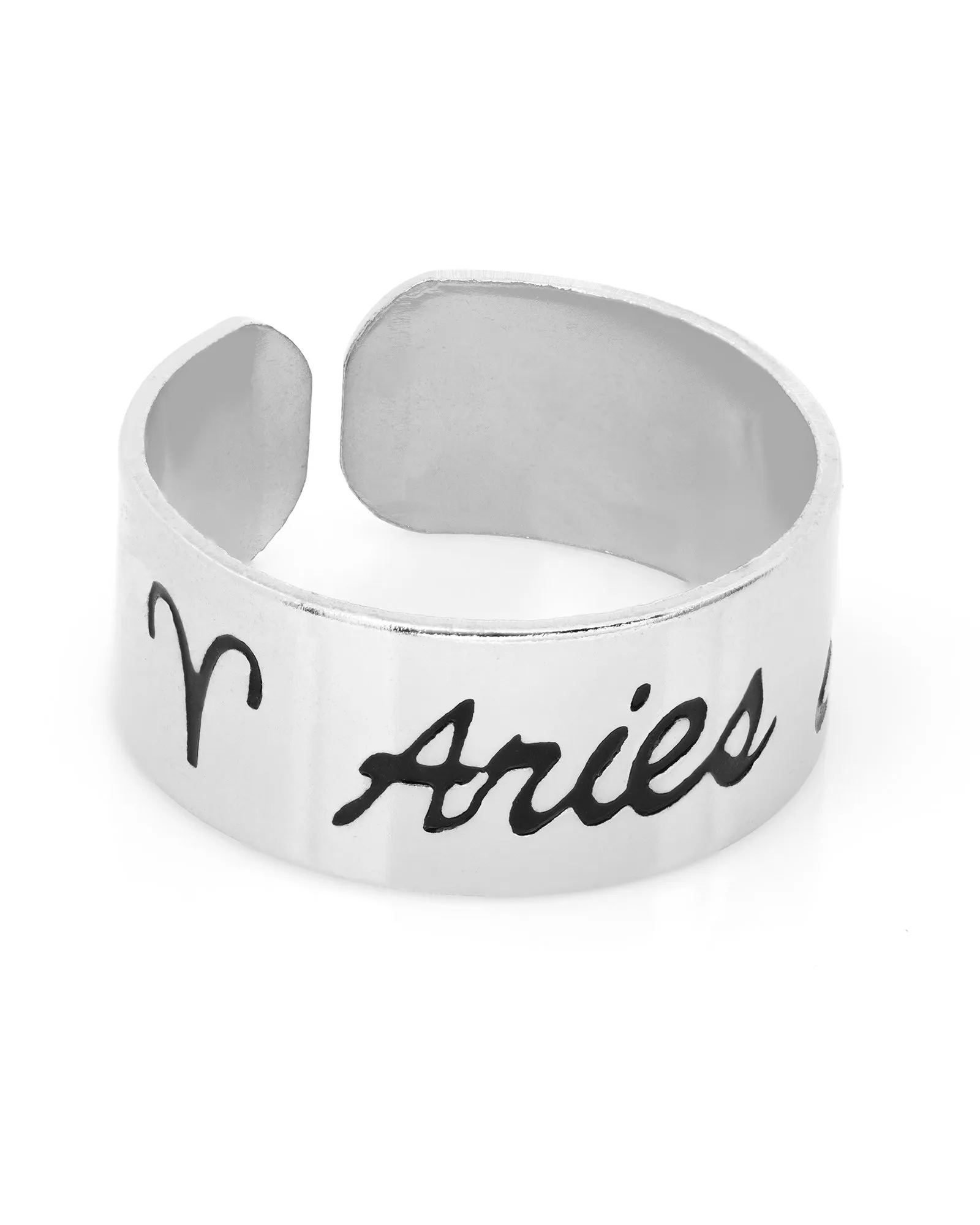 Anel Metálico Ajustável do Signo de Áries