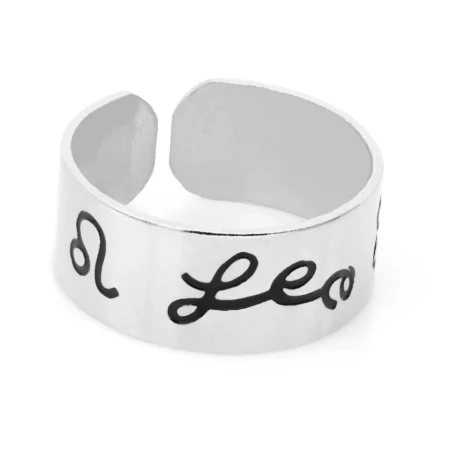 Anel Metálico Ajustável do Signo de Leão