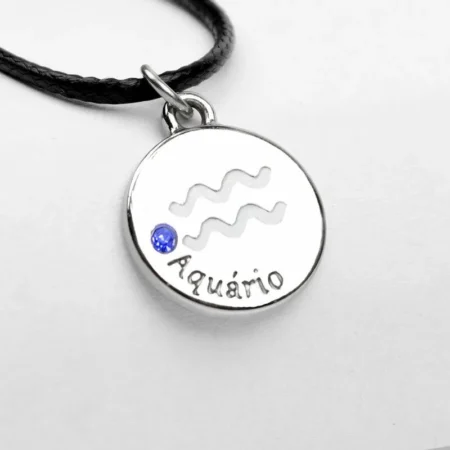Colar de Signo de Aquário Ajustável