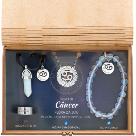 Conjunto de Signo de Câncer - Pedra da Lua