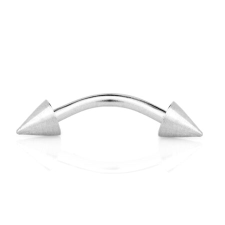 Piercing de Sobrancelha Barbell Spike Curvo de Aço Inoxidável