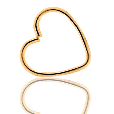 Piercing De Aço Inox Nomad Dourado - Argola Coração