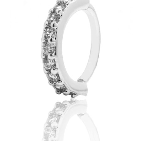 Piercing Argola Cravejada Com Zircônias