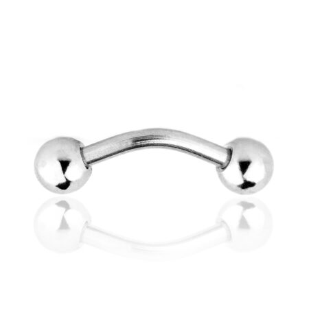 Piercing de Sobrancelha Barbell Curvo de Aço Inoxidável