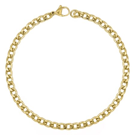 Pulseira Corrente Elo Grumet de Aço Inoxidável