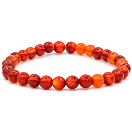 Pulseira de Pedra Ágata de Fogo 6mm