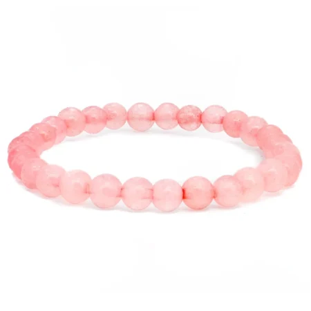 Pulseira de Pedra Quartzo Rosa 6mm