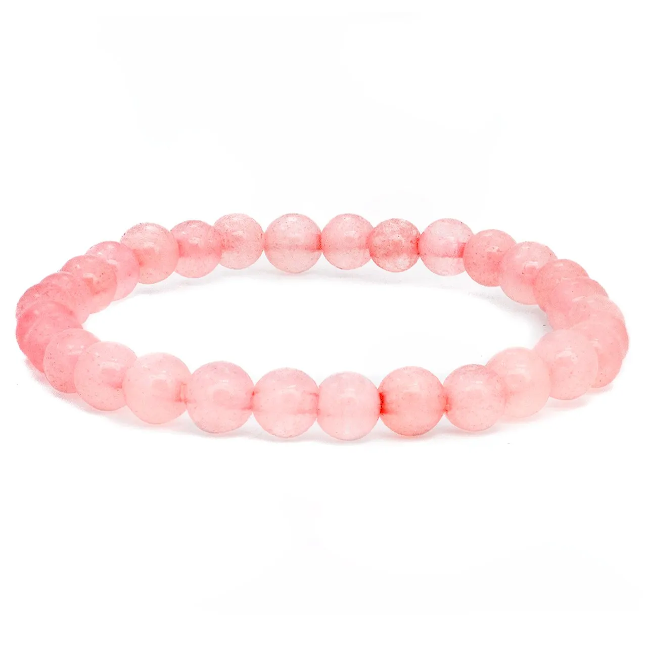 Pulseira de Pedra Quartzo Rosa 6mm