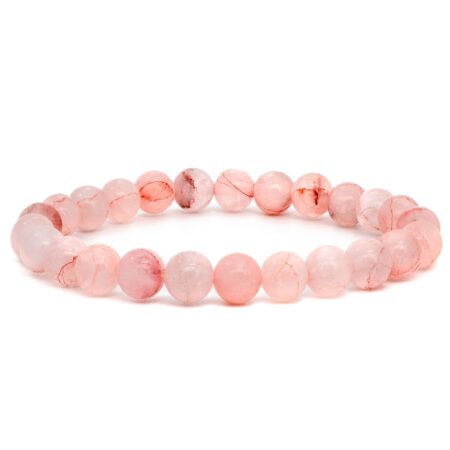 Pulseira de Pedra Quartzo Rosa 8mm