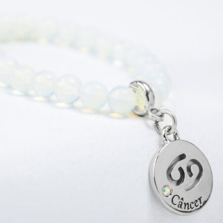 Pulseira de Signo de Câncer com Pedra da Lua - Elegância e Emoção