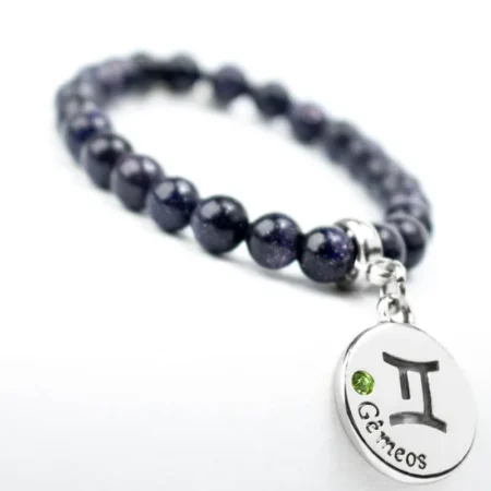 Pulseira de Signo de Gêmeos com Pedra da Estrela - Elegância e Inspiração
