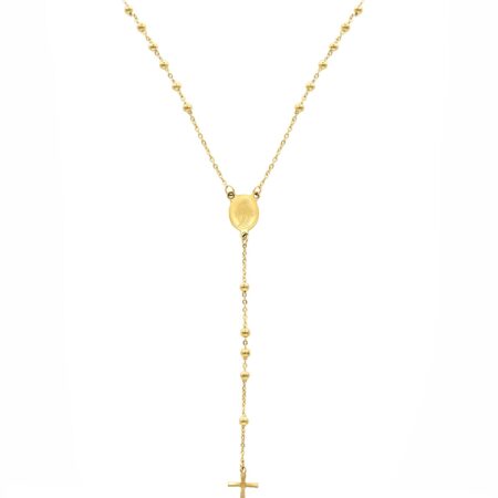 Terço Medalha de Nossa Senhora M de Aço Inoxidável