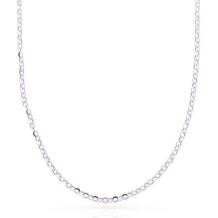 CORRENTE DE PRATA ELO CADEADO BATIDO 70CM e NFE