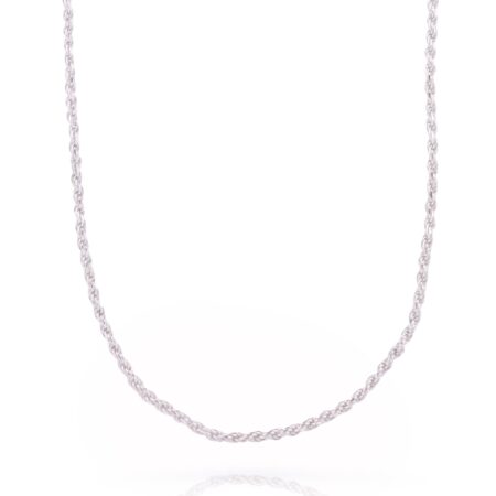 Corrente Elo Corda 45cm Prata E Nfe