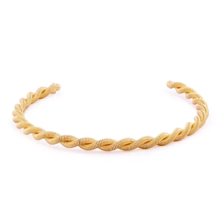 Bracelete Aço Golden Twist
