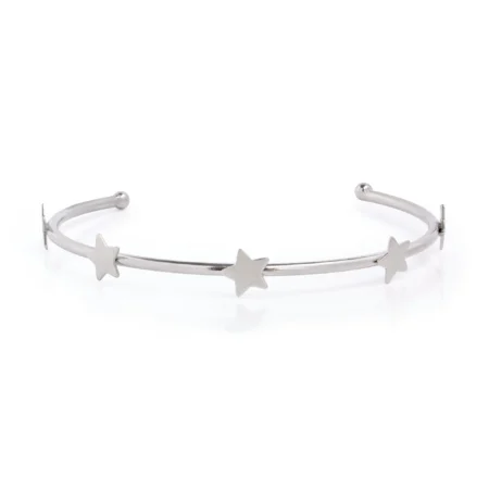 BRACELETE DE AÇO ESTRELAS