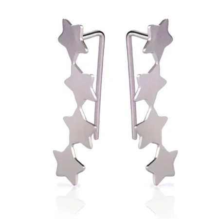 Brinco de Aço Ear Cuff Estrelas