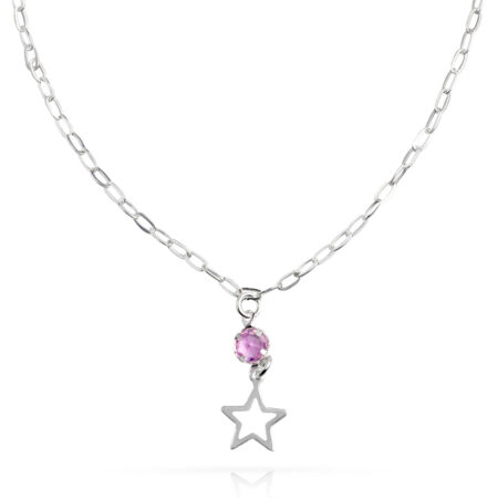 Choker de Com Pendulo Estrela Prata