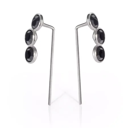 BRINCO EAR CUFF BOLINHAS PRETAS