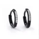 Brinco Argola Black Crystal