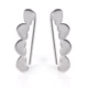 Brinco de Aço Prateado Heartline Modern