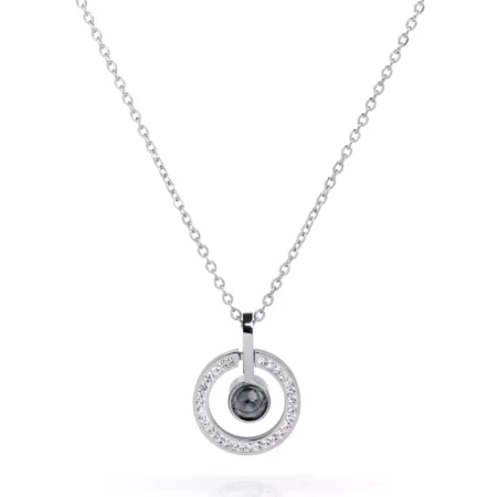 Colar Prata Orbit Crystal