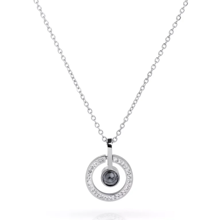 Colar Prata Orbit Crystal