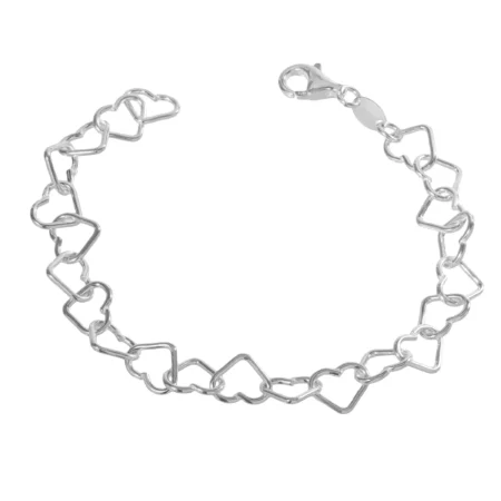 Pulseira Prata Heartline Bold