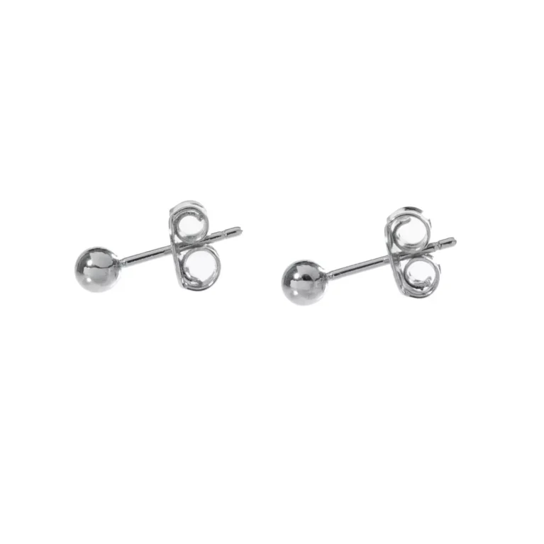 Brinco Stud Esfera Simples Prata Urbano