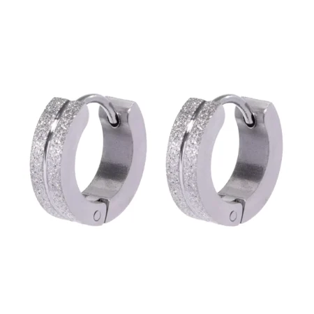 Brinco Argola Diamantado Steel Line