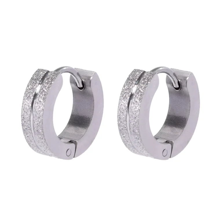 Brinco Argola Diamantado Steel Line