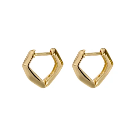 Brinco Argola Pentagonal Gold Urban