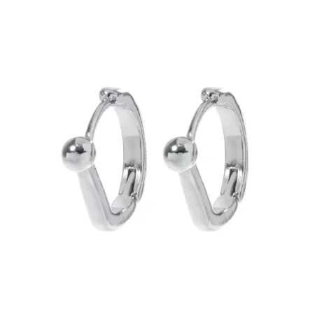 Brinco Argola Esfera Prata Urbano