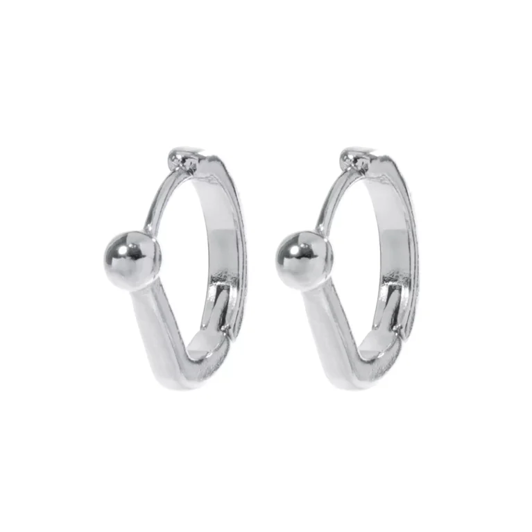 Brinco Argola Esfera Prata Urbano