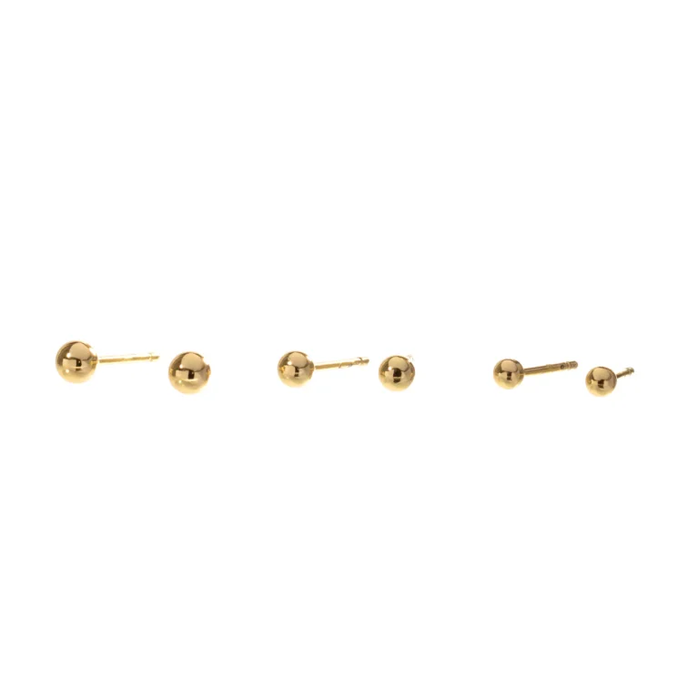 Brinco Stud Esfera Dourada Urban