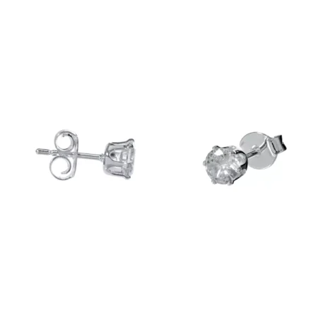 Brinco Stud Zircônia Círculo Prata Urbano