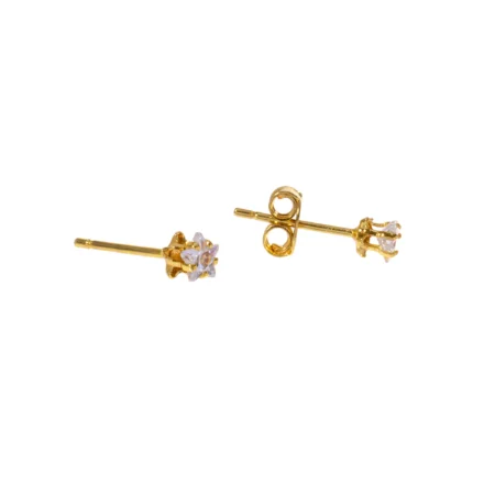 Brinco Stud Estrela Zircônia Gold Urban