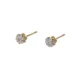 Brinco Stud Flor Zircônia Dourada Urban