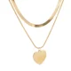 Colar Duplo Heart Glow Steel