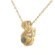 Colar Cisne Dourado Lente